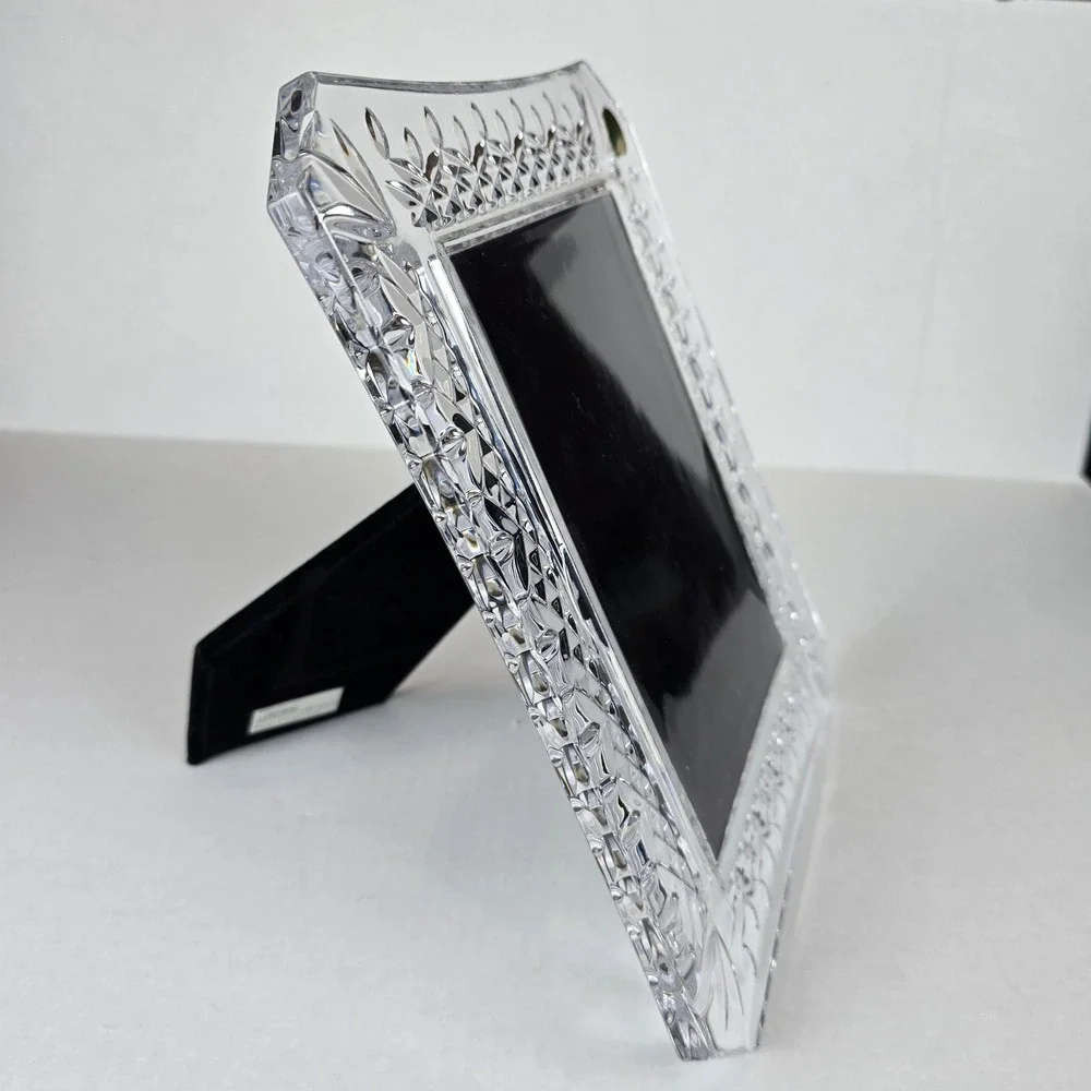 Waterford Lismore Diamond Crystal Photo Frame 5x7 Clear Freestanding Portrait